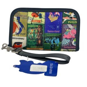 Harveys Disneyland NWT Rare 60th Jubilee Anniversary Posters Wristlet Wallet